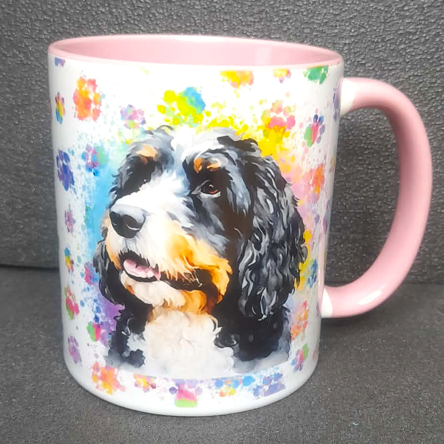 Keramiktasse mit Berner Doodle beidseitig bedruckt