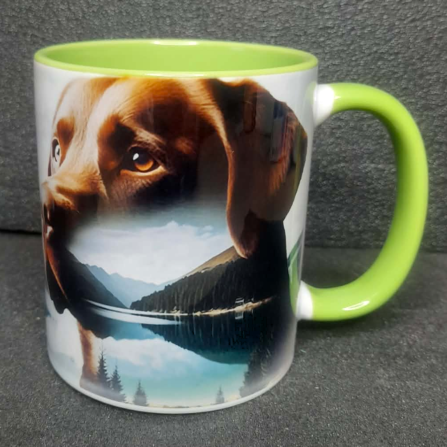 Keramiktasse Labrador braun