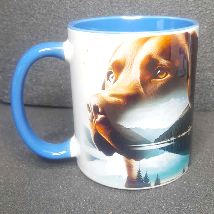 Keramiktasse Labrador braun