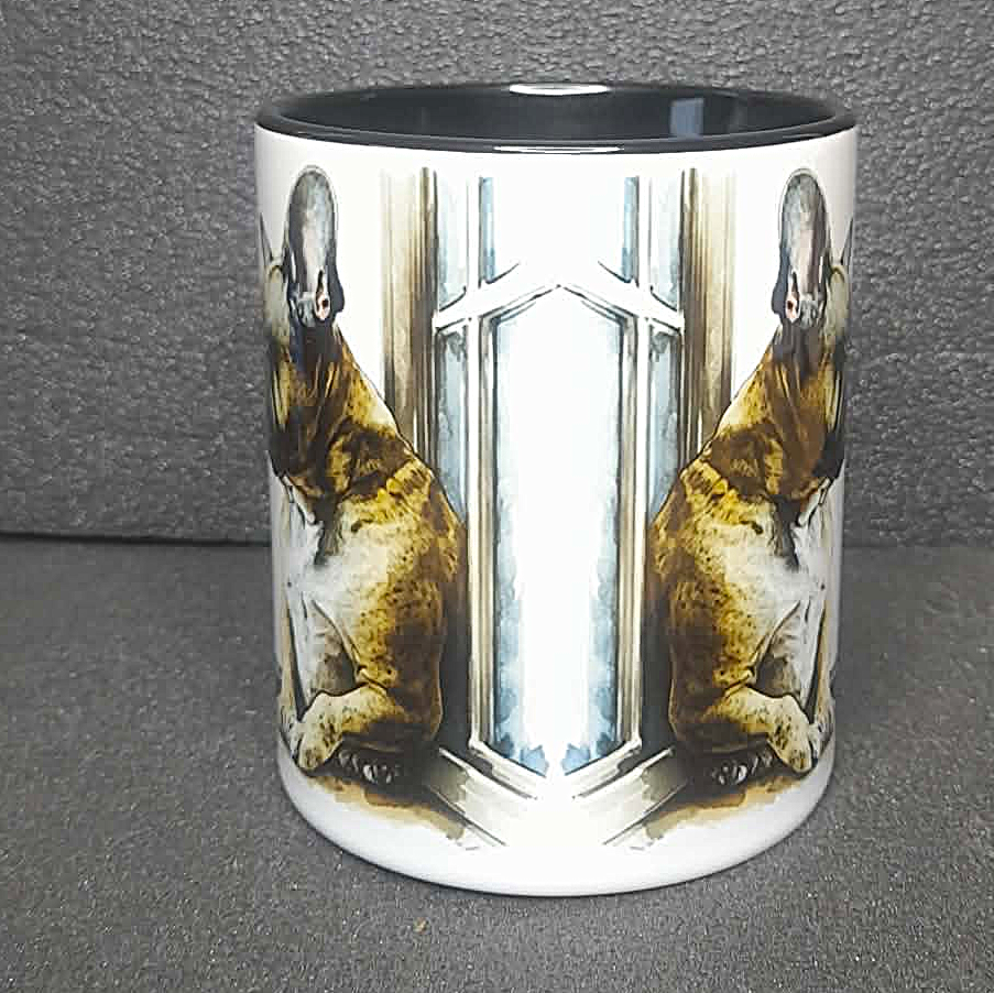 Keramiktasse Franz. Bulldogge beidseitig bedruckt