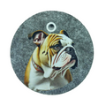 Schlüsselanhänger Filz rund Ø ca.70 mm mit Bulldogge