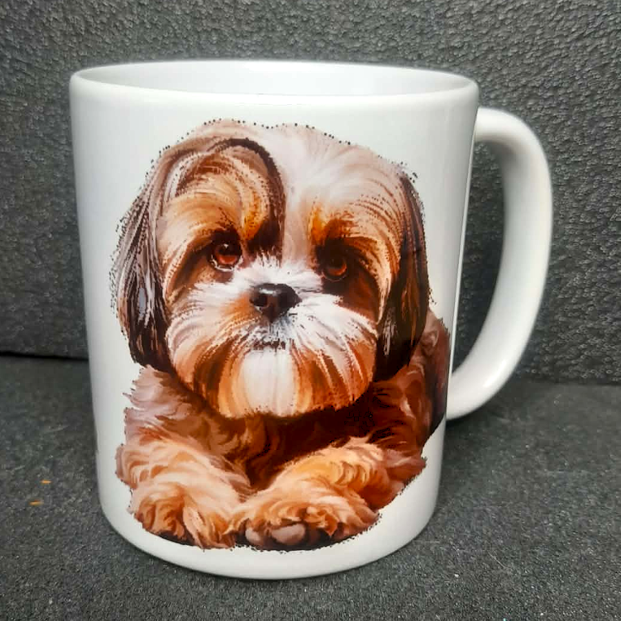Keramiktasse Shih Tzu beidseitig bedruckt