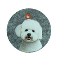 Schlüsselanhänger Filz rund Ø ca.70 mm mit Bichon Frise