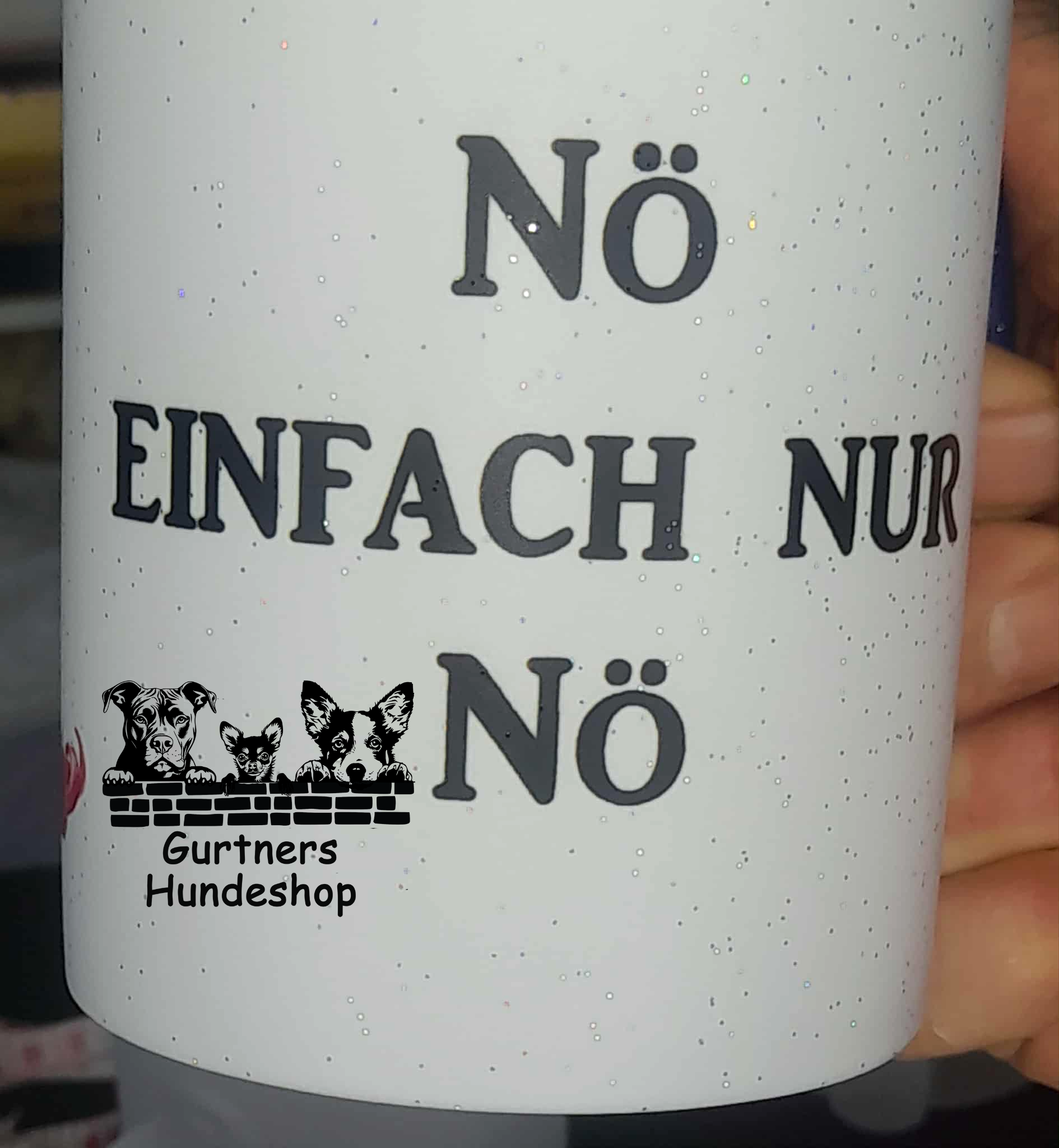 Farbwechseltasse in Blau mit Einhorn