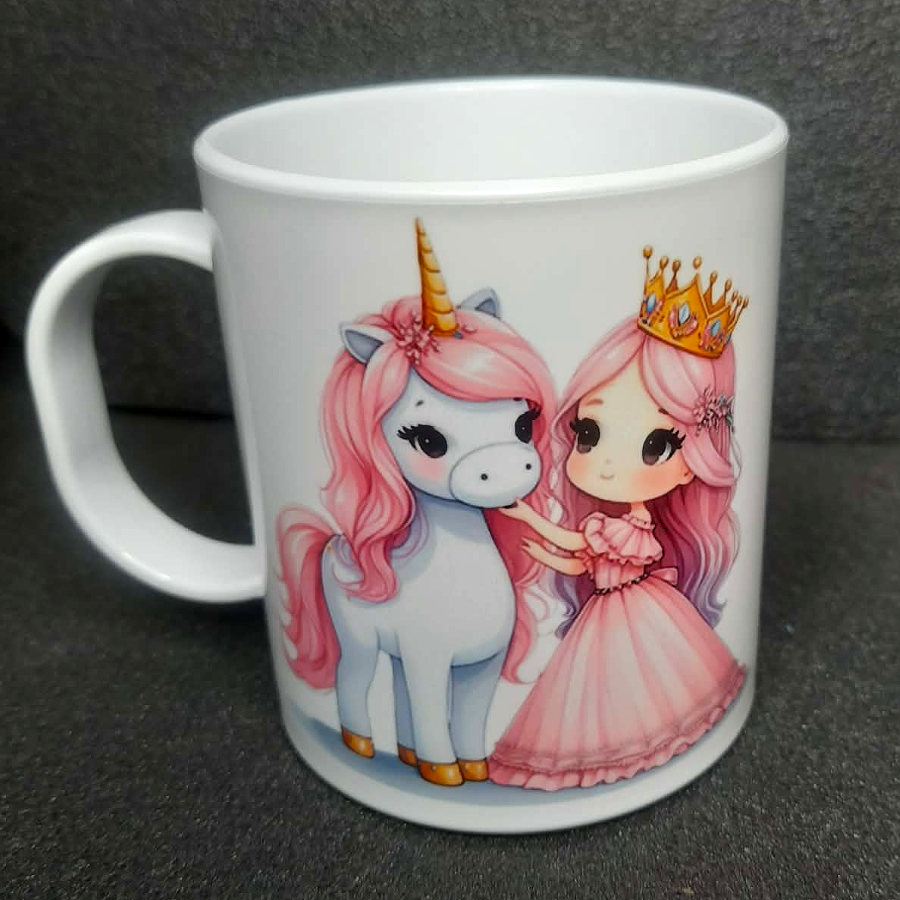Kindertasse Prinzessinen mit Einhörner