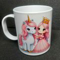 Kindertasse Prinzessinen mit Einhörner