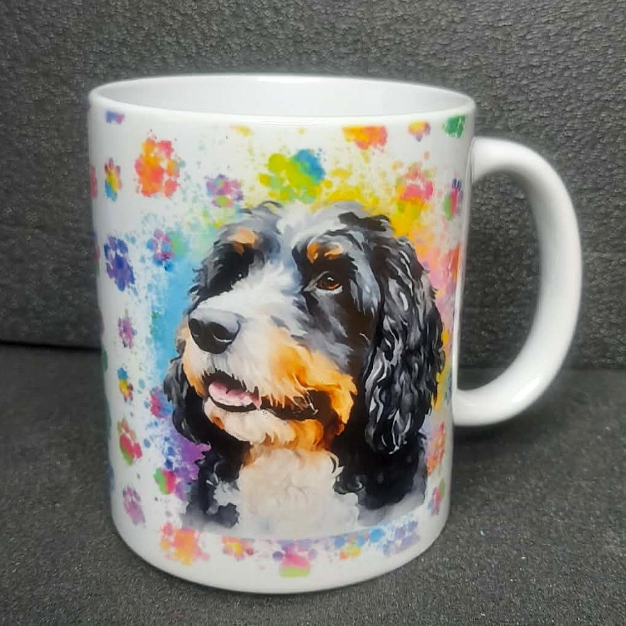 Keramiktasse mit Berner Doodle beidseitig bedruckt