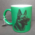 Glitzertasse Keramik Malinois