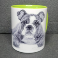 Keramiktasse Bulldogge mit Spruch