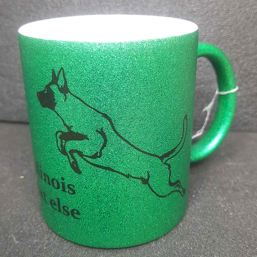 Glitzertasse Keramik Malinois