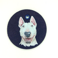 Schlüsselanhänger Filz rund Ø ca.70 mm mit Bullterrier