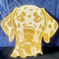 Hundekopf Dalmatiner Lasergraviert