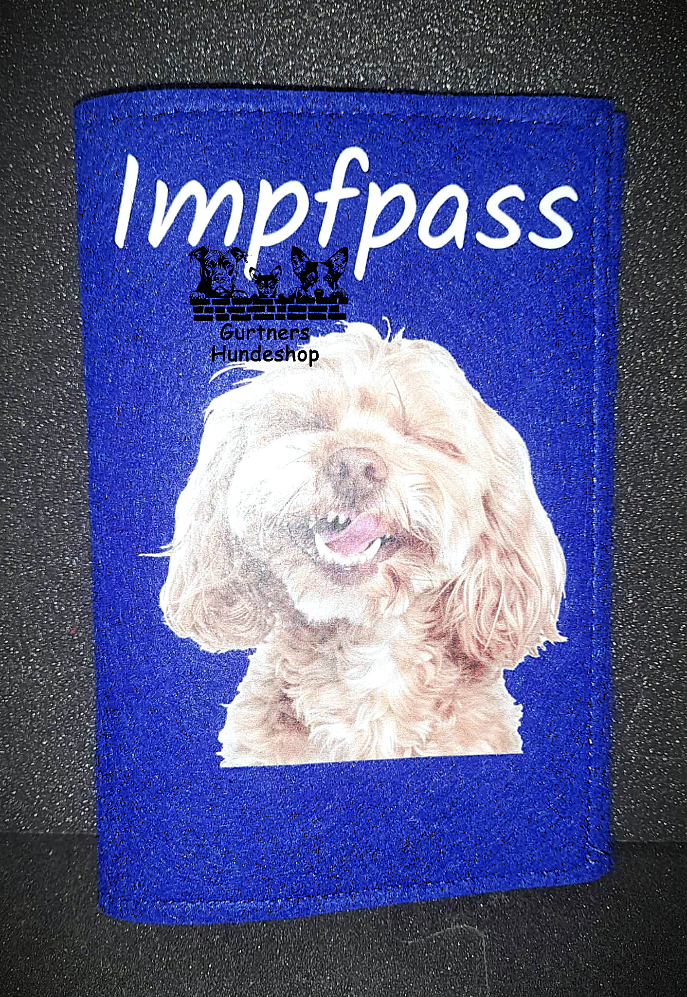 Impfpasshülle Umschlag in Dunkelblau