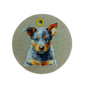 Schlüsselanhänger Filz rund Ø ca.70 mm mit Cattle Dog