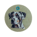 Schlüsselanhänger Filz rund Ø ca.70 mm mit Catahoula Leopard Dog