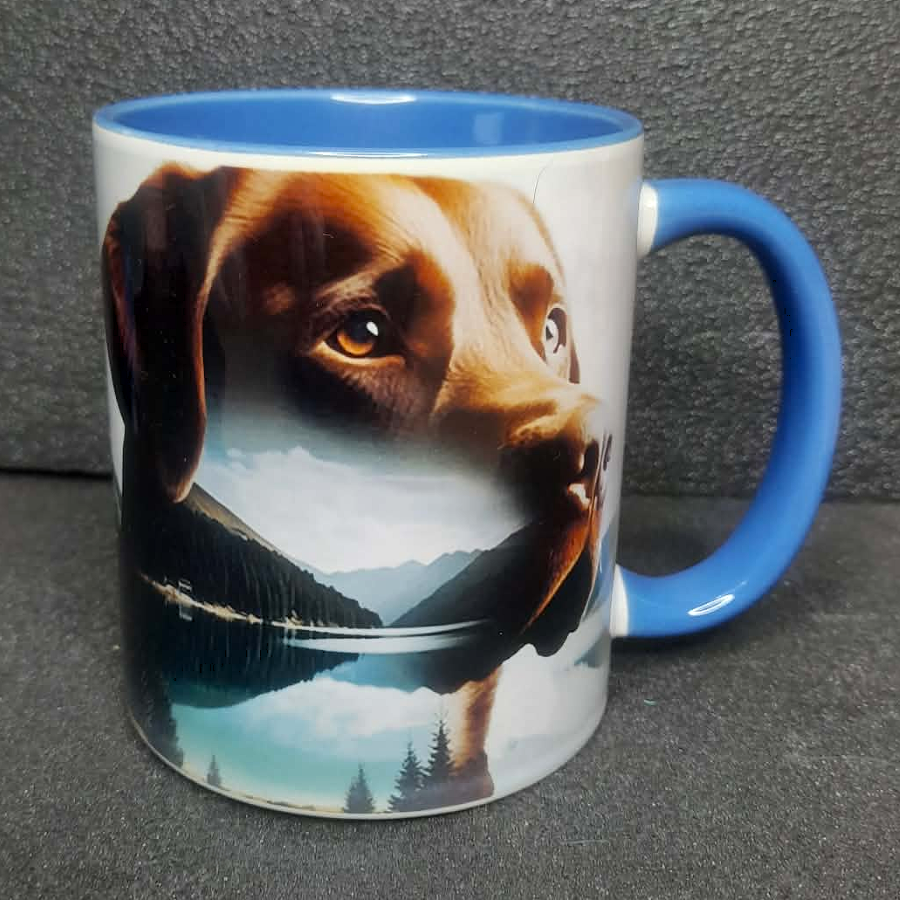 Keramiktasse Labrador braun