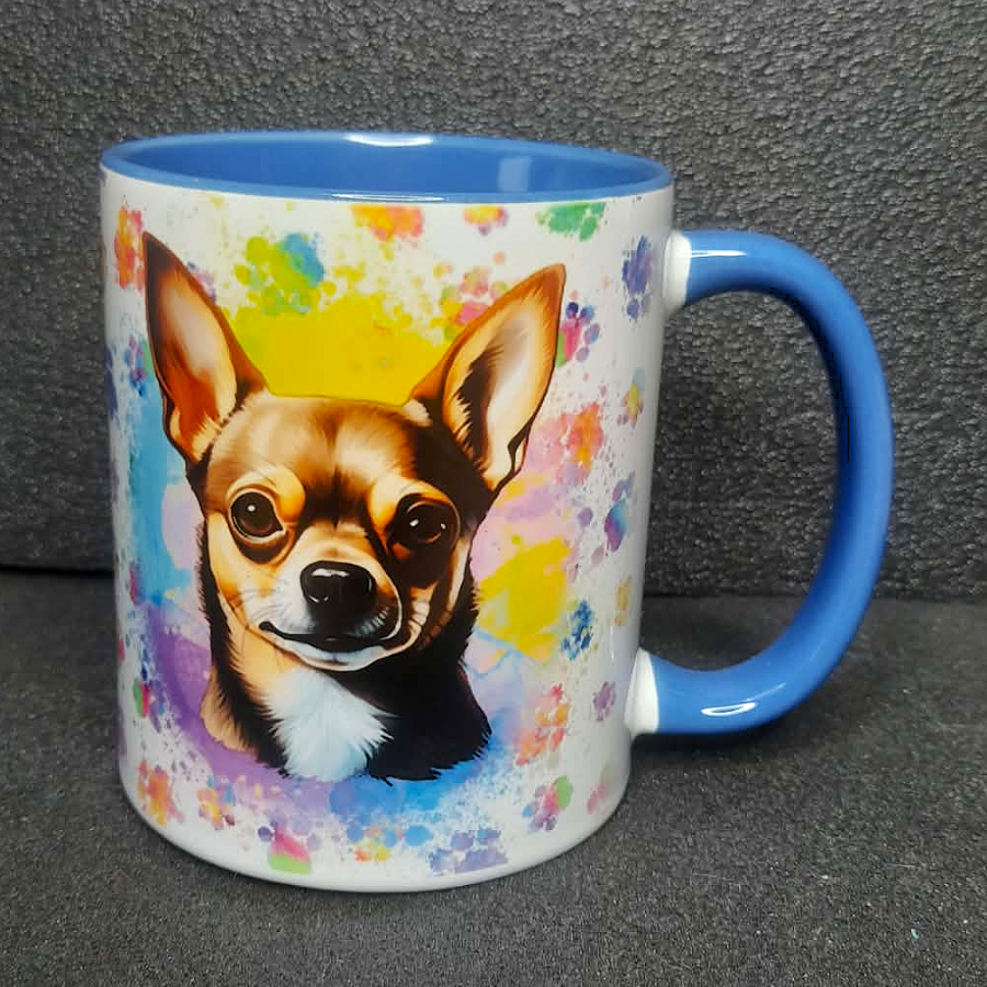 Keramiktasse Chihuahua beidseitig bedruckt