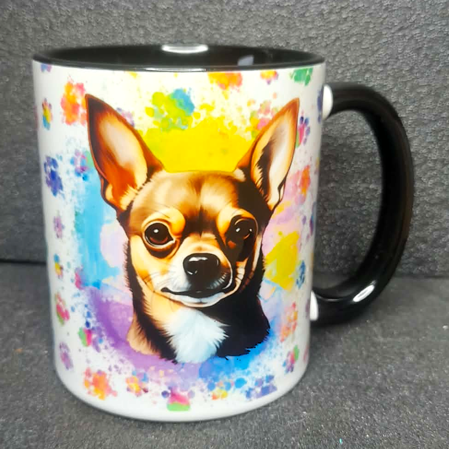 Keramiktasse Chihuahua beidseitig bedruckt
