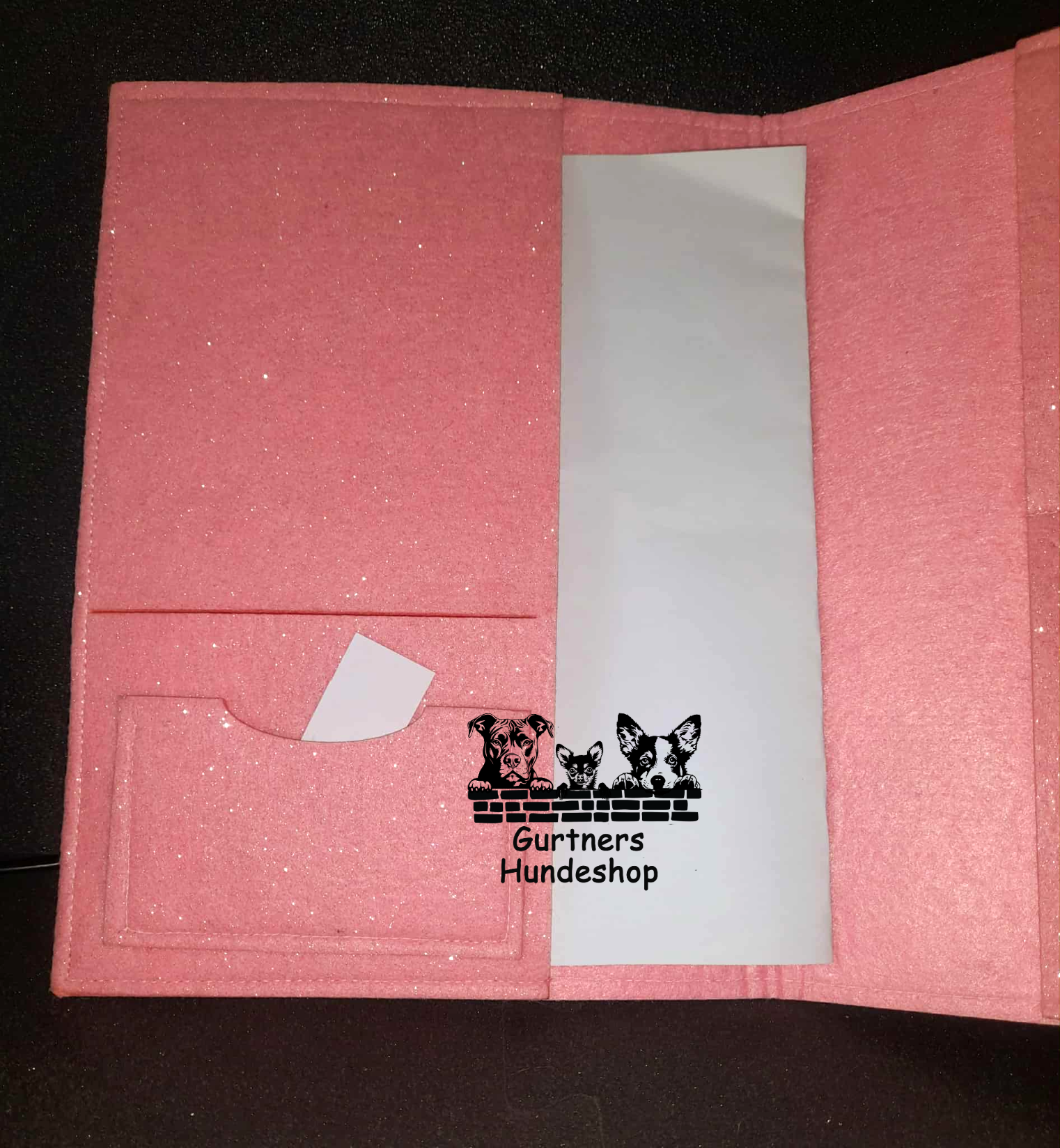 Dokumenten Mappe DIN A5 Glitzerrosa