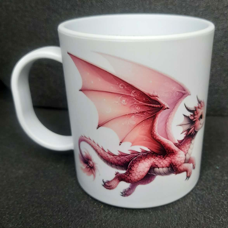 Kindertasse Kunststoff Drache mit Elfe