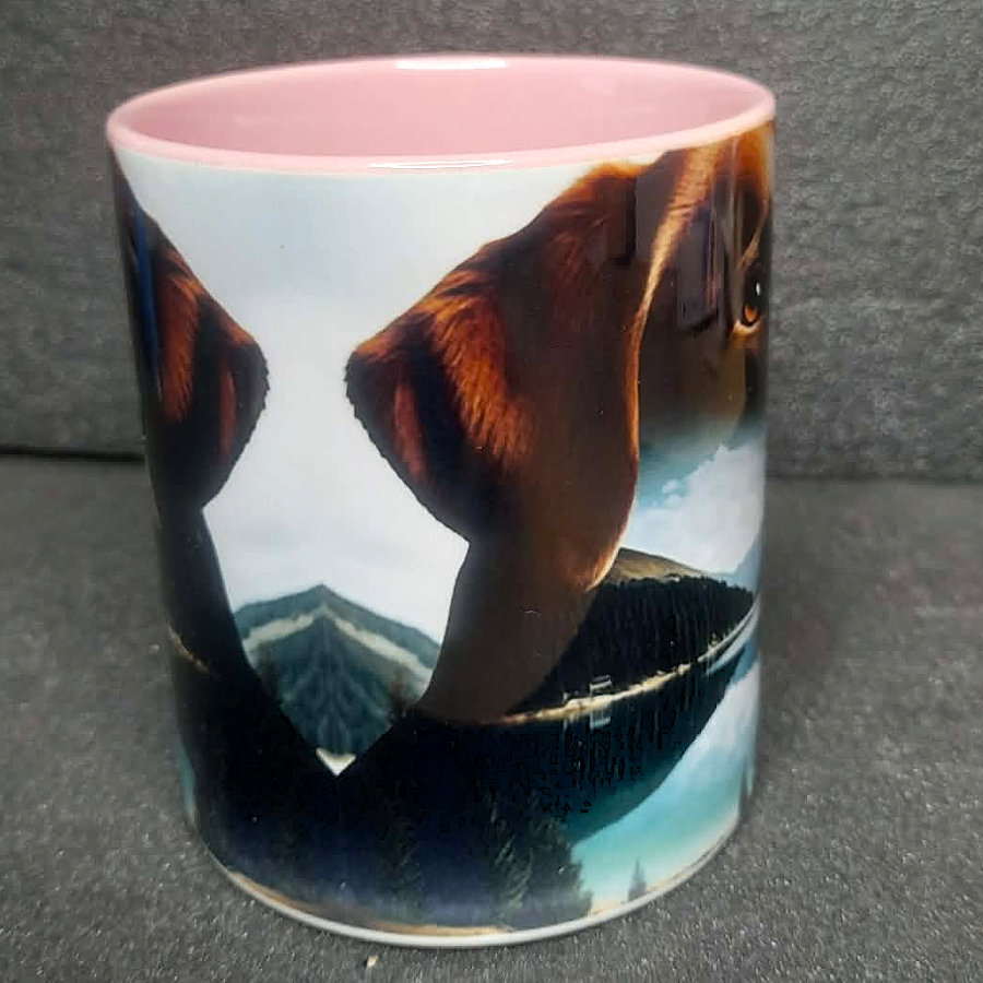 Keramiktasse Labrador braun