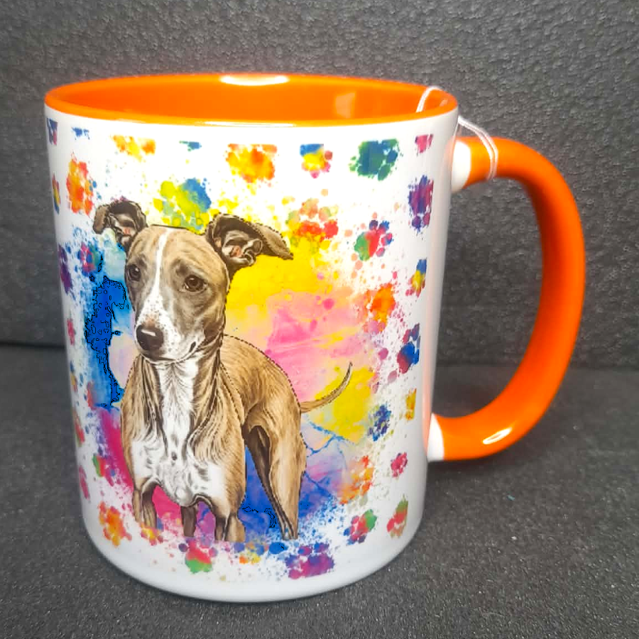 Keramiktasse Windhund beidseitig bedruckt