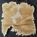 Holzbild Hundekopf Lasergraviert