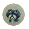 Schlüsselanhänger Filz rund Ø ca.70 mm mit Shih Tzu Motiv