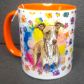 Keramiktasse Windhund beidseitig bedruckt