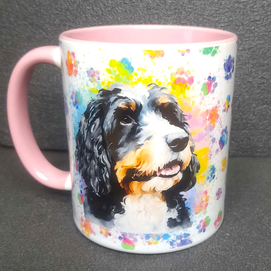 Keramiktasse mit Berner Doodle beidseitig bedruckt