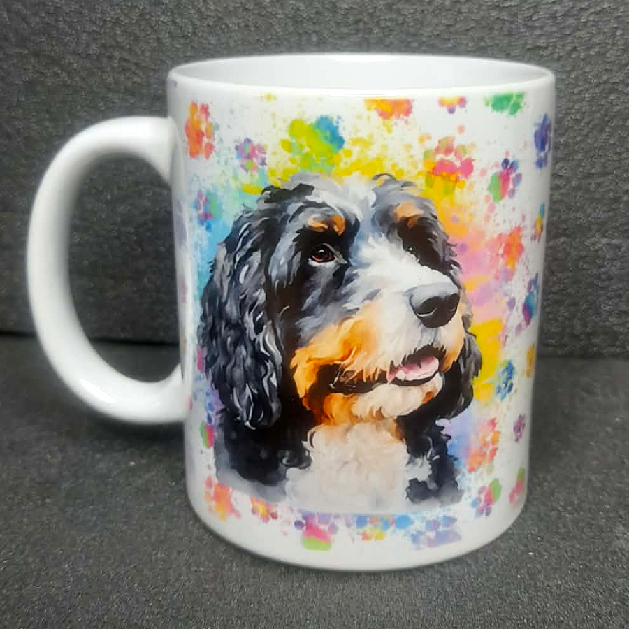 Keramiktasse mit Berner Doodle beidseitig bedruckt