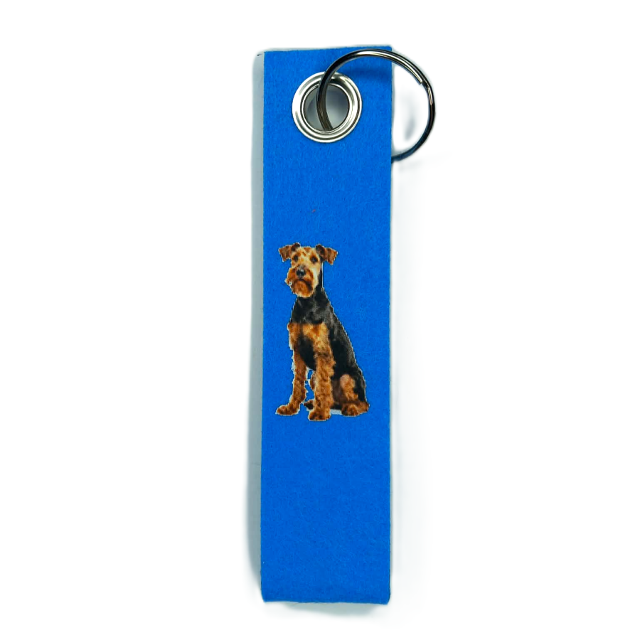 Schlüsselanhänger Schlaufe mit Öse mit Airedale Terrier / Welsh Terrier