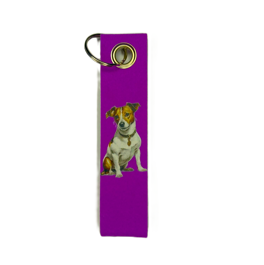 Schlüsselanhänger Schlaufe mit Öse mit Jack Russell Terrier