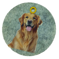 Schlüsselanhänger Filz rund Ø ca.70 mm mit Golden Retriever