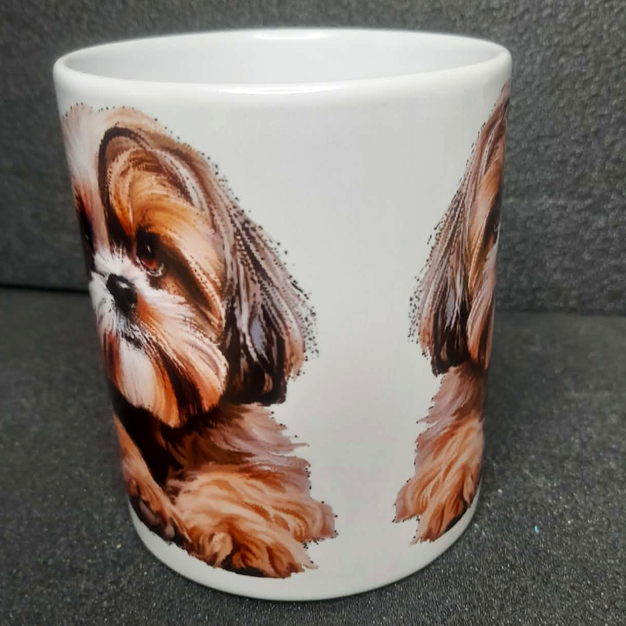 Keramiktasse Shih Tzu beidseitig bedruckt