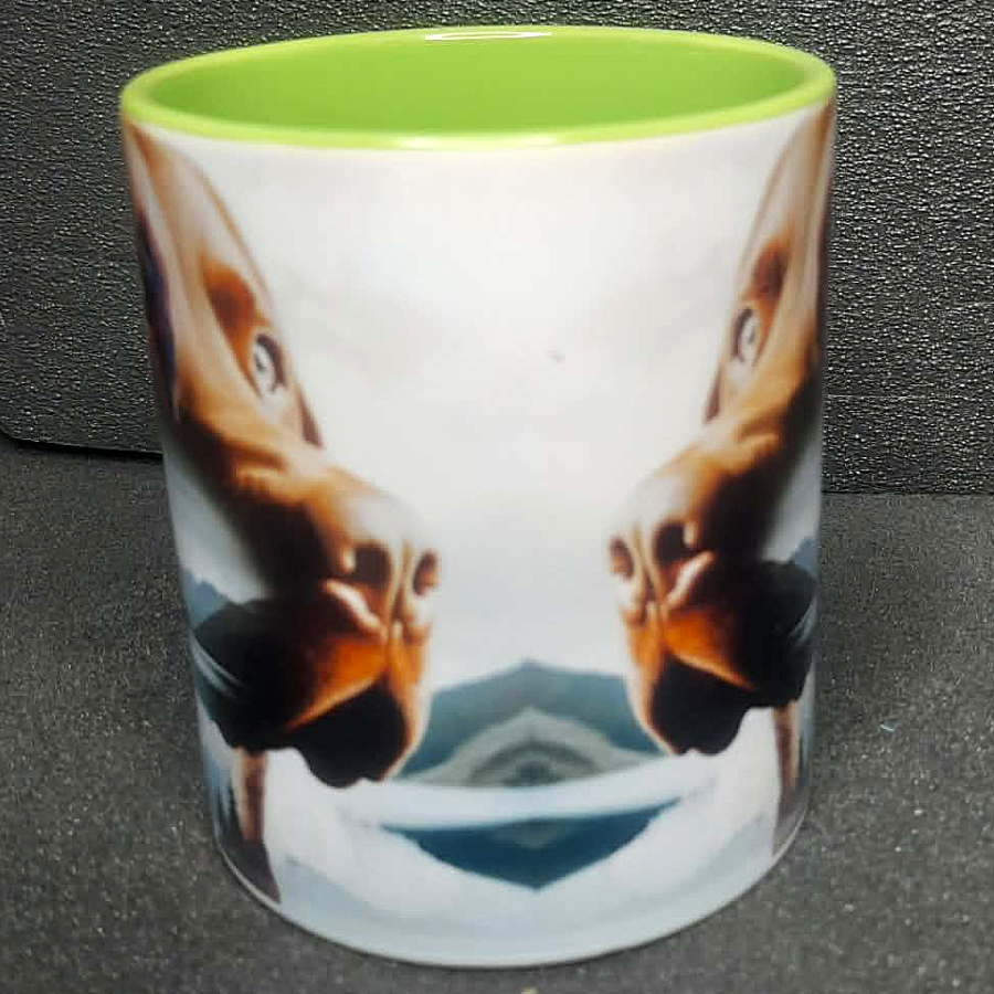 Keramiktasse Labrador braun