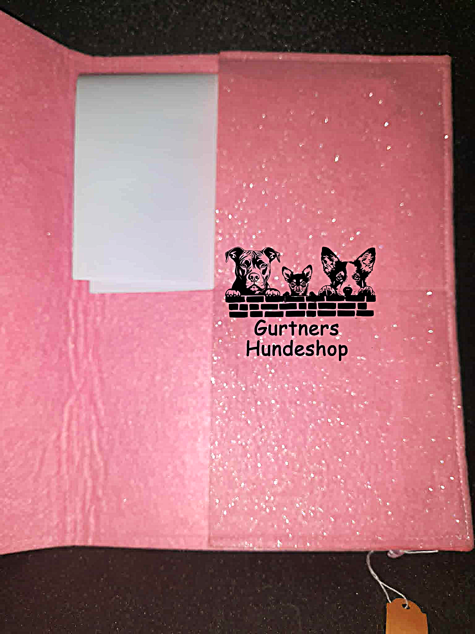 Dokumenten Mappe DIN A5 Glitzerrosa