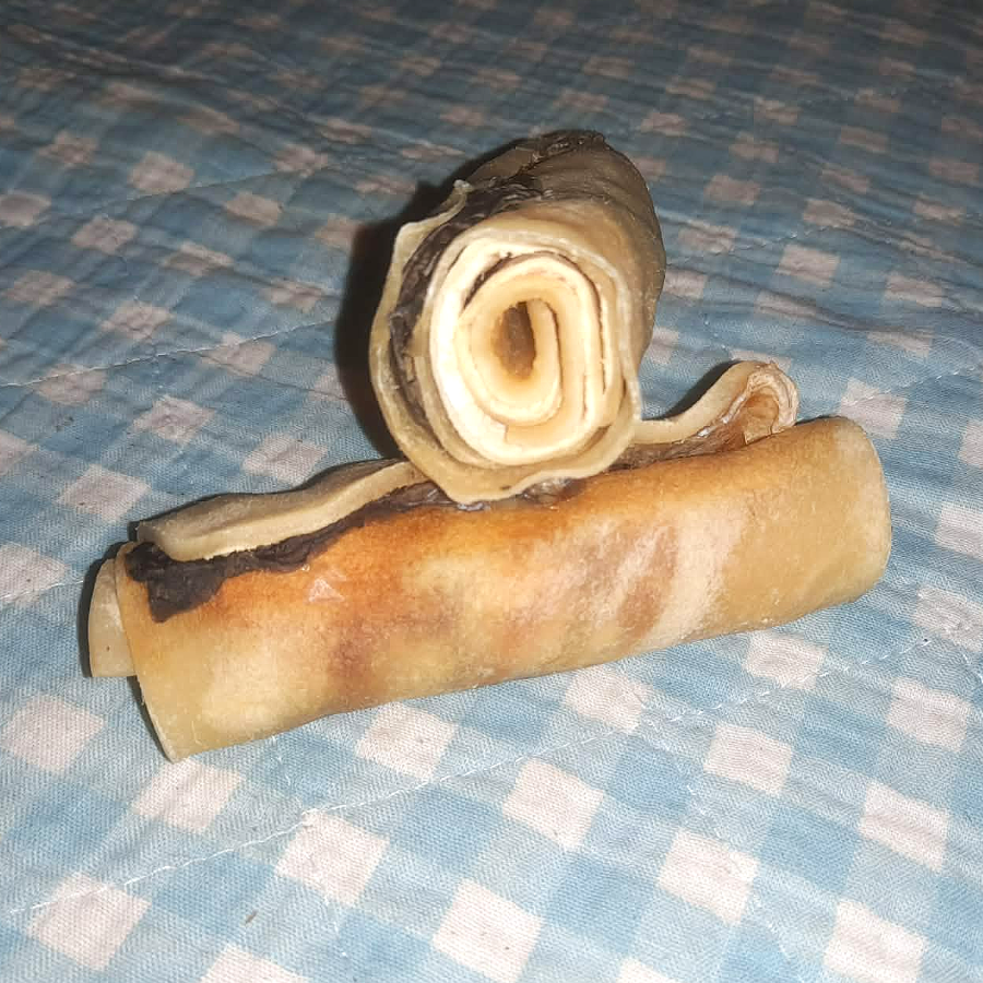 Rinderhaut Kaurolle mit Lachs