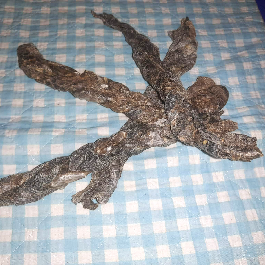 Straußenhaut geflochten ca. 15 cm