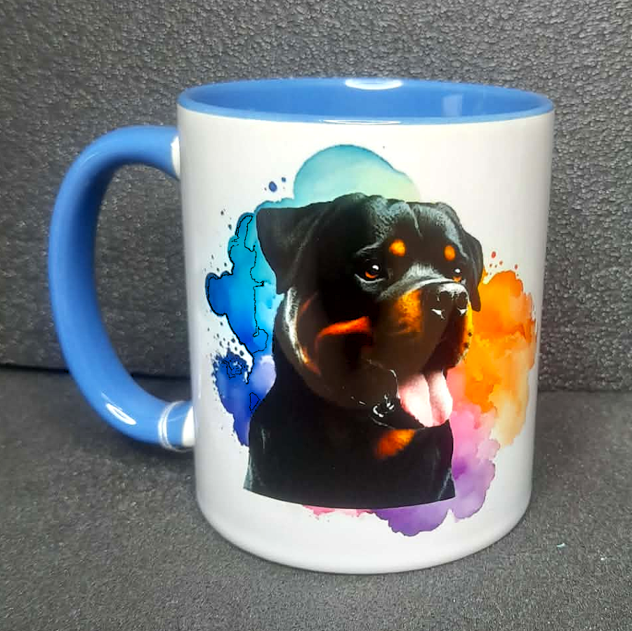Keramiktasse Rottweiler beidseitig bedruckt