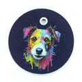 Schlüsselanhänger Filz rund Ø ca.70 mm mit Jack Russell Terrier