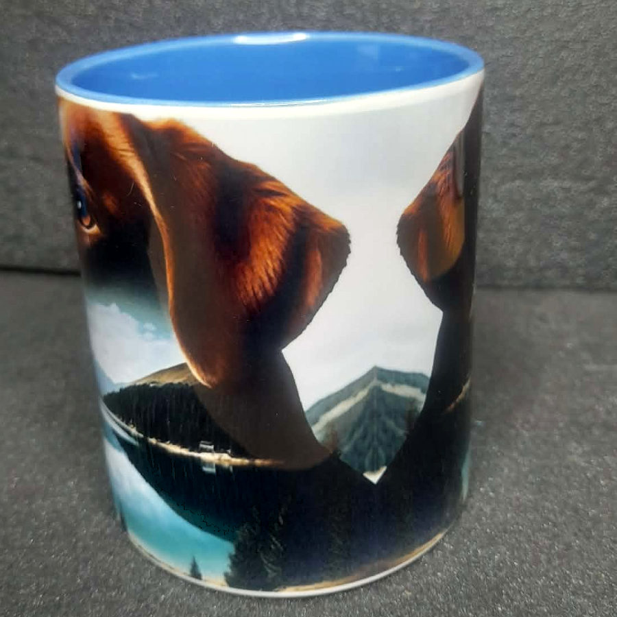 Keramiktasse Labrador braun