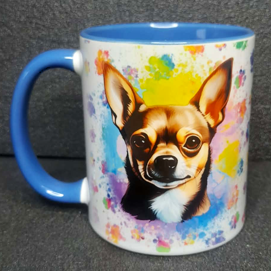 Keramiktasse Chihuahua beidseitig bedruckt