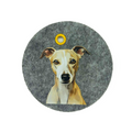 Schlüsselanhänger Filz rund Ø ca.70 mm mit Whippet, Windspiel, Greyhound