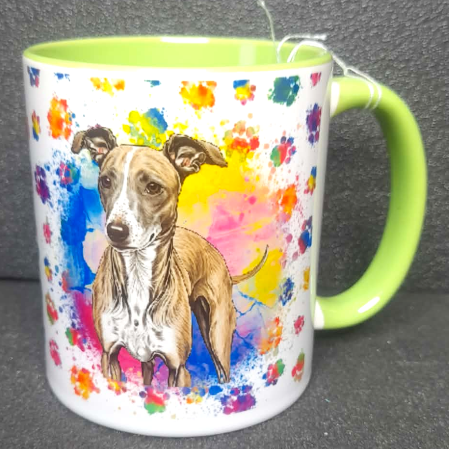 Keramiktasse Windhund beidseitig bedruckt