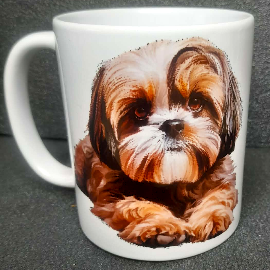 Keramiktasse Shih Tzu beidseitig bedruckt