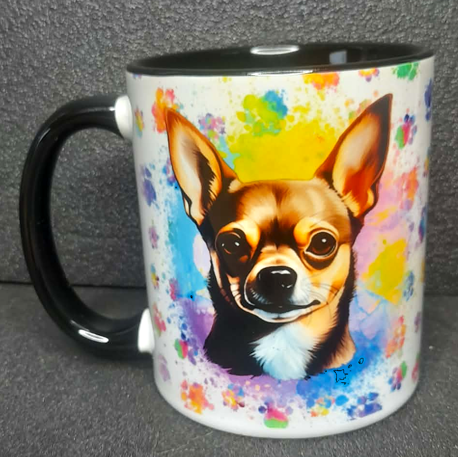 Keramiktasse Chihuahua beidseitig bedruckt