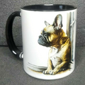 Keramiktasse Franz. Bulldogge beidseitig bedruckt