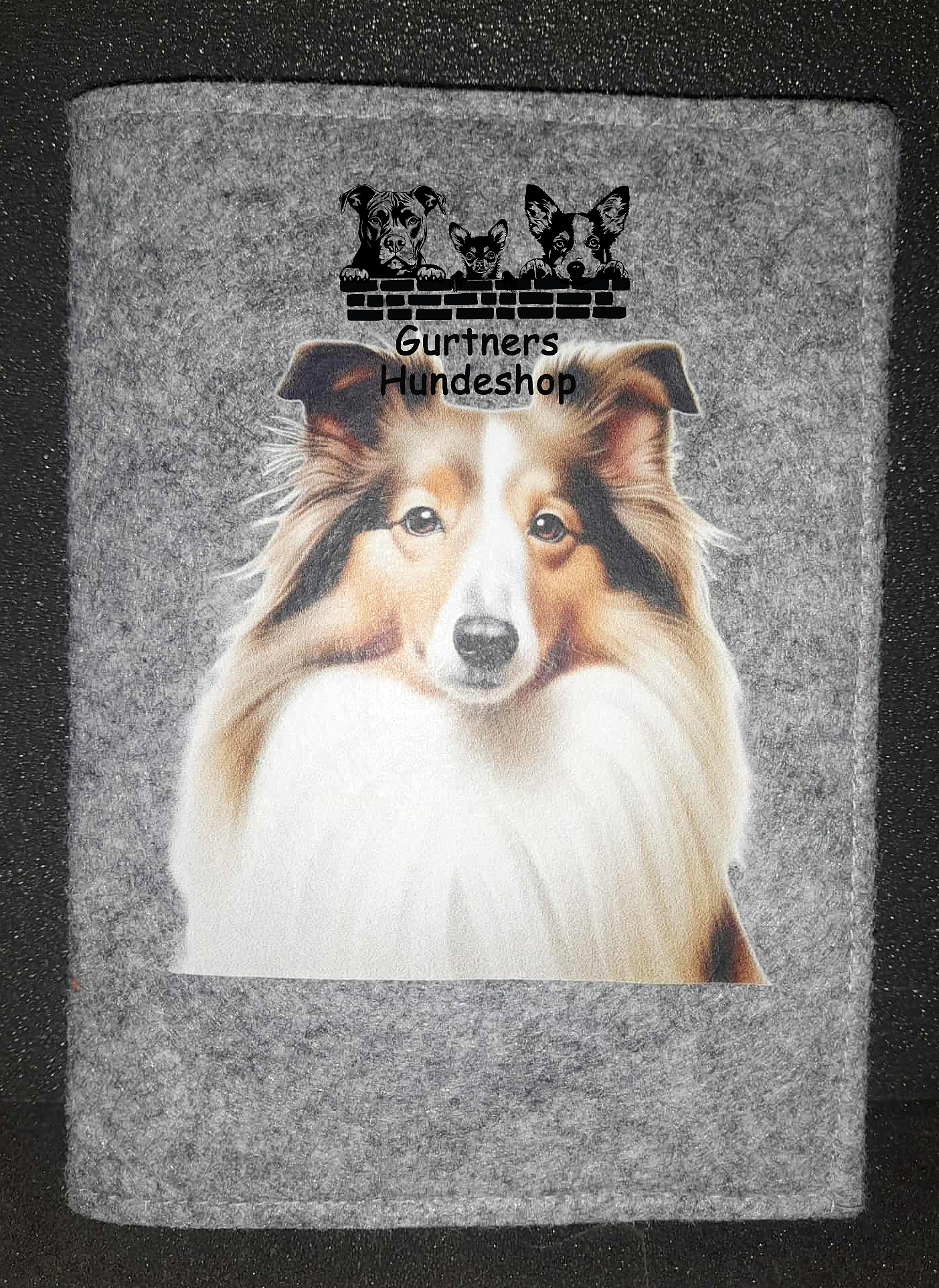 Impfpasshülle Umschlag in Hellgrau meliert