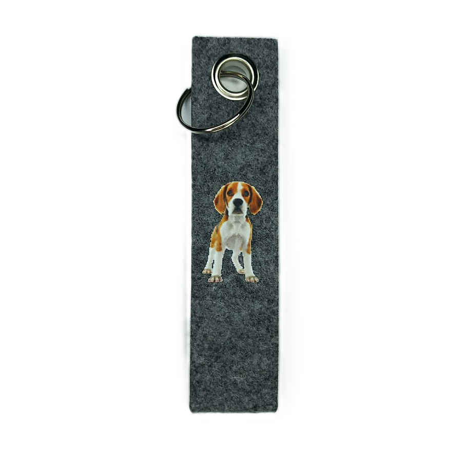 Schlüsselanhänger Schlaufe mit Öse mit Beagle